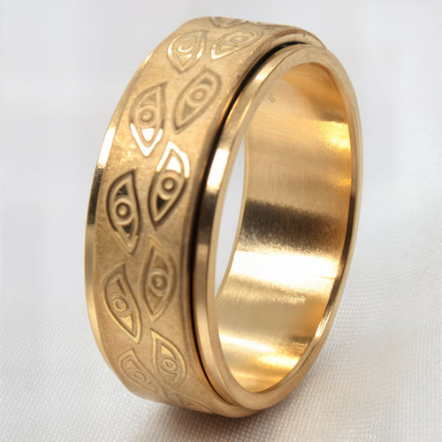 Antystresowy pierścień, ring, mistyczne oczy 8 mm