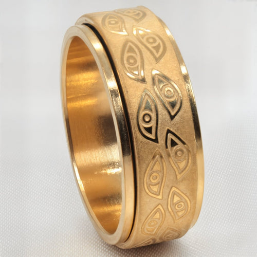Antystresowy pierścień, ring, mistyczne oczy 8 mm
