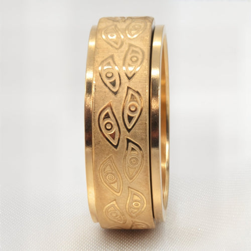 Antystresowy pierścień, ring, mistyczne oczy 8 mm