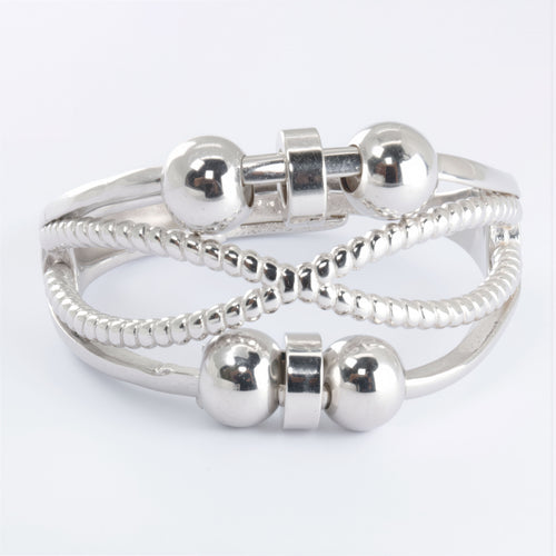 Elegancki pierścionek antystresowy ze srebra 925 – regulowany szeroki